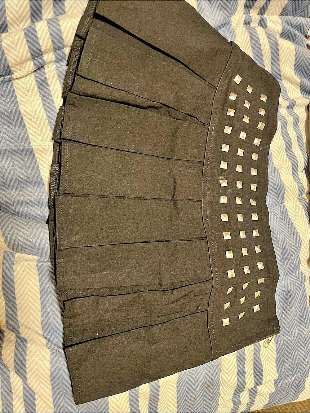 Studded Black Mini Skirt